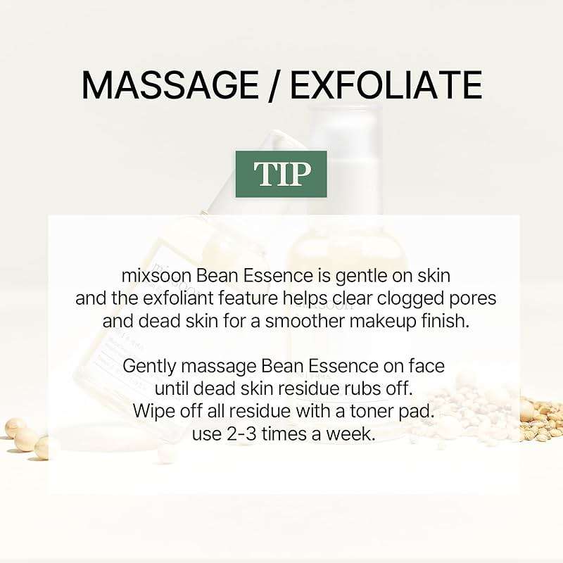 mixsoon Bean Essence Korean Skin Care, Gentle AHA Exfoliating Essence for Glass Skin Glow, Hydrating Face Serum with Fermented Bean, Smooth Skin, 50ml / 1.69 fl.oz. Korean Glass Skin Care - Image 7
