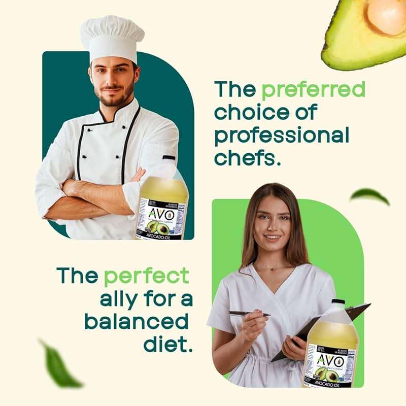 AVO Bulk Avocado Oil for Cooking 1 Gallon (128 fl oz), Non-GMO Certified, No Preservatives, High Smoke Point 500°F, Neutral Flavor, Gluten-Free, Plant-Based, OU Kosher - Image 7
