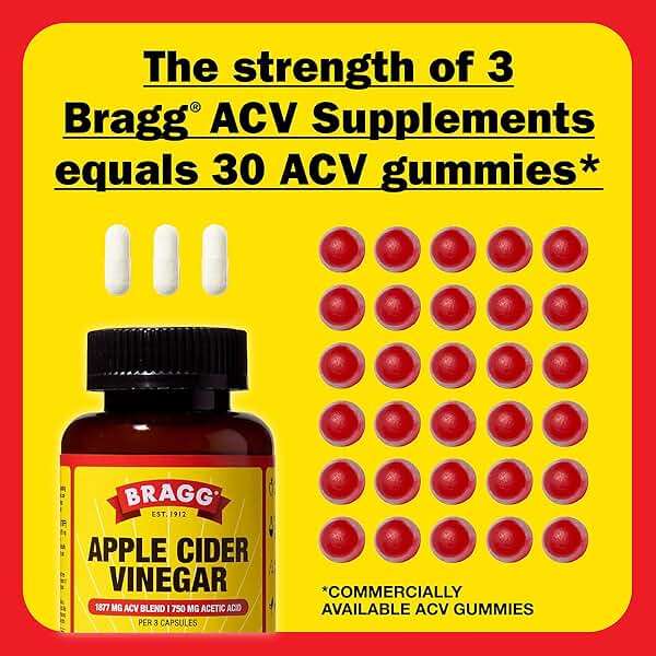 Bragg Organic Apple Cider Vinegar Capsules with Vitamin D and Zinc - 90 Count - Supports Immune System - Image 4