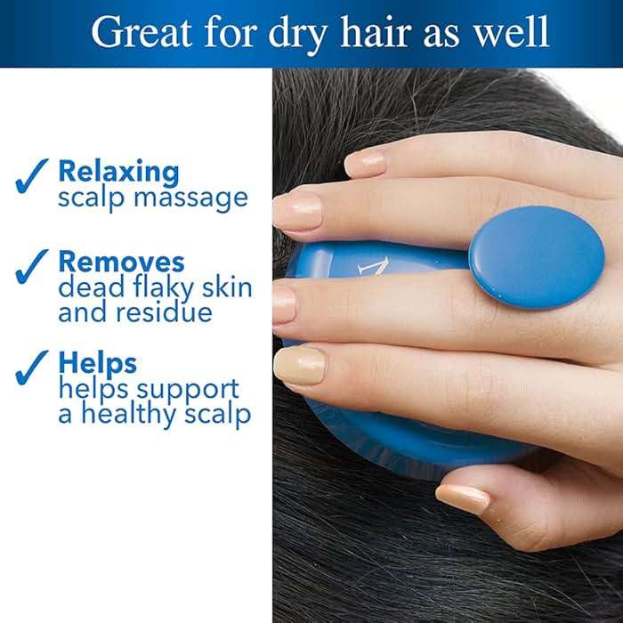 Nizoral Hair Shampoo Brush with Soft Silicone Scalp Massager Brush Head, for All Hair Types, Deep Cleanses Scalp and Removes Dead Flaky Skin and Residue - Image 4