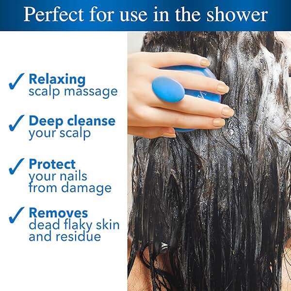 Nizoral Hair Shampoo Brush with Soft Silicone Scalp Massager Brush Head, for All Hair Types, Deep Cleanses Scalp and Removes Dead Flaky Skin and Residue - Image 5
