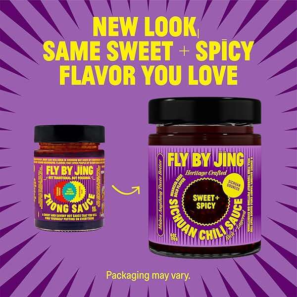 FLYBYJING Sweet + Spicy Sichuan Chili Sauce: Perfect for Noodles, Proteins, Veggies, Fish, Dumplings and Everything Else - Hot Sauce, Marinade and Glaze made w/Premium Chilis - Vegan, 6oz (Pack of 1) - Image 8