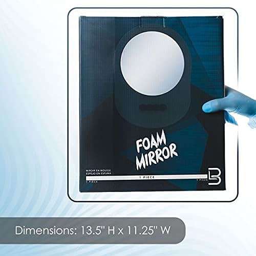 L3 Foam Mirror - Premium Quality Glass - Use for Hair Cuts and Shaving - Elegant and Stylish Design - Slim and Shockproof - Self Cut Mirror - Image 4