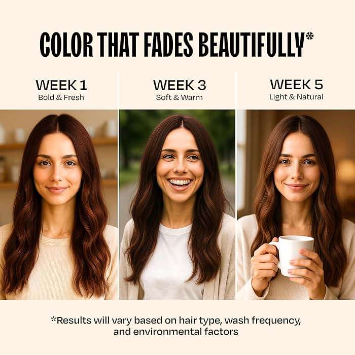 Overtone Semi Permanent Hair Color Conditioner, Ginger Glow, 8 oz, Nourishing, Damage-Free, Color Depositing Mask for All Hair Types with Shea Butter & Coconut Oil, Vegan & Cruelty-Free - Image 5