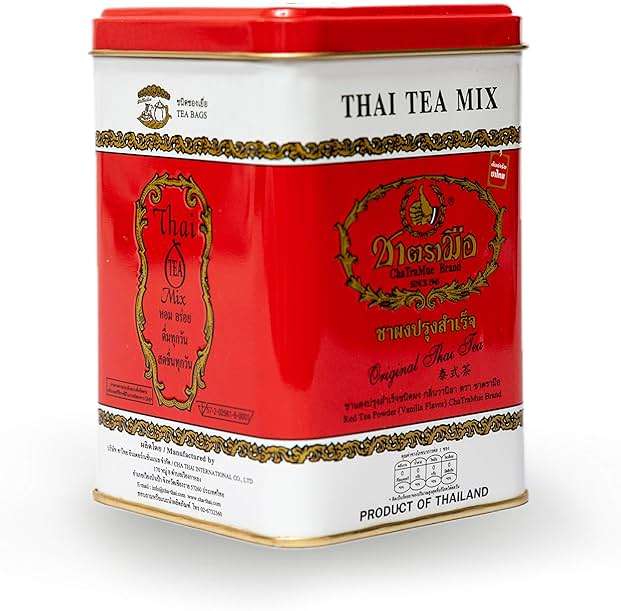 Number One Original Thai Tea Mix ChaTraMue Thai Tea for Boba Tea, Hot Tea, Iced Tea (Red Label 50 Tea Bags) - Image 6