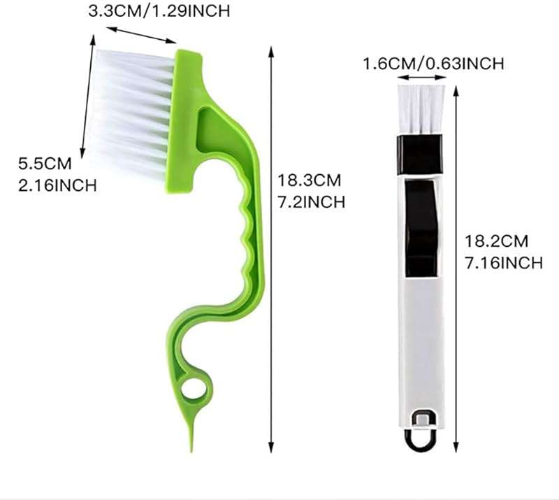 Crevice Gap Cleaning Brush Tool, 6pcs Hand-held Groove Gap Cleaning Tools, 2 in 1 Dustpan Cleaning Brushes, Shutter Door Window Track Kitchen Cleaning Brushes Kit - Image 2