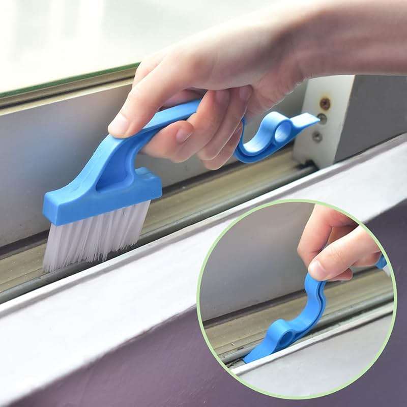 Crevice Gap Cleaning Brush Tool, 6pcs Hand-held Groove Gap Cleaning Tools, 2 in 1 Dustpan Cleaning Brushes, Shutter Door Window Track Kitchen Cleaning Brushes Kit - Image 3