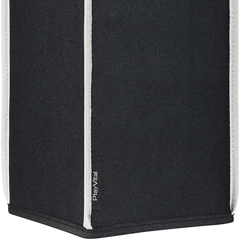PlayVital Black Nylon Dust Cover for Xbox Series X Console, Soft Neat Lining Dust Guard, Anti Scratch Waterproof Cover Sleeve for Xbox Series X Console - Light Gray Trim - Image 8