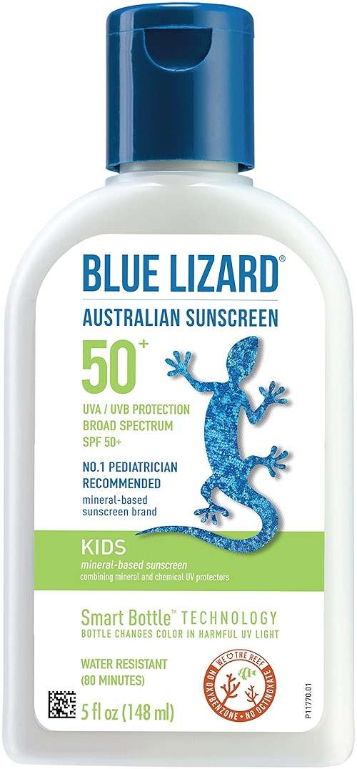 BLUE LIZARD Kids Mineral-Based Sunscreen Lotion, SPF 50, Cream, 5 Fl Oz - Image 1