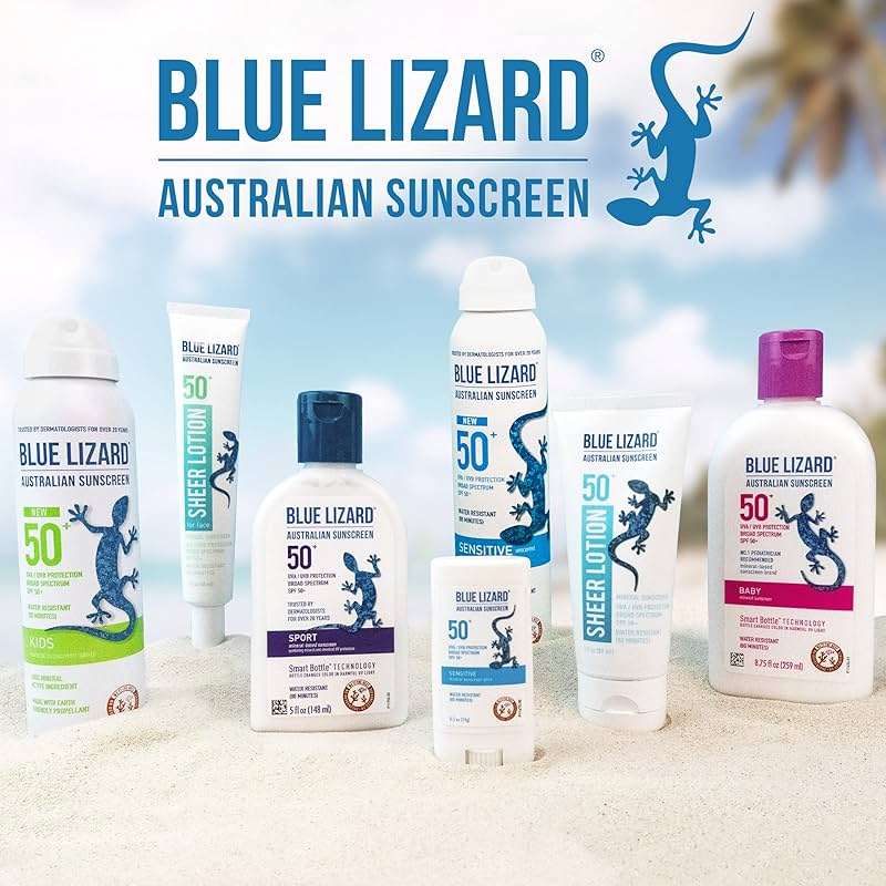 BLUE LIZARD Kids Mineral-Based Sunscreen Lotion, SPF 50, Cream, 5 Fl Oz - Image 5