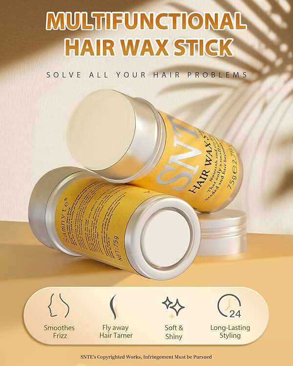Samnyte Hair Wax Stick, Gel Tamer for Flyaways, Nourishing Slick Stick Pomade for Women & Kids, Slick Back & Styling Cream, Hair Styling Accessories for Teen Girls Gifts, 2.7 Fl Oz | Nourishing - Image 2