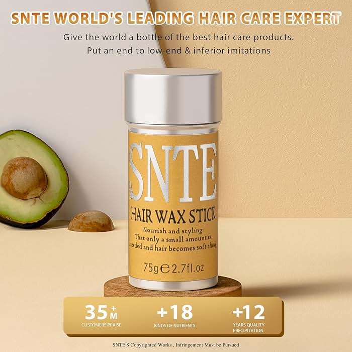Samnyte Hair Wax Stick, Gel Tamer for Flyaways, Nourishing Slick Stick Pomade for Women & Kids, Slick Back & Styling Cream, Hair Styling Accessories for Teen Girls Gifts, 2.7 Fl Oz | Nourishing - Image 9