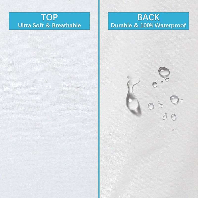 Pillow Protector 100% Waterproof & Noiseless Pillow Cover Pillow Protectors with Zipper Standard Size 2 Pack 20 x 26 Inches Pillow Cases Machine Washable - Image 4