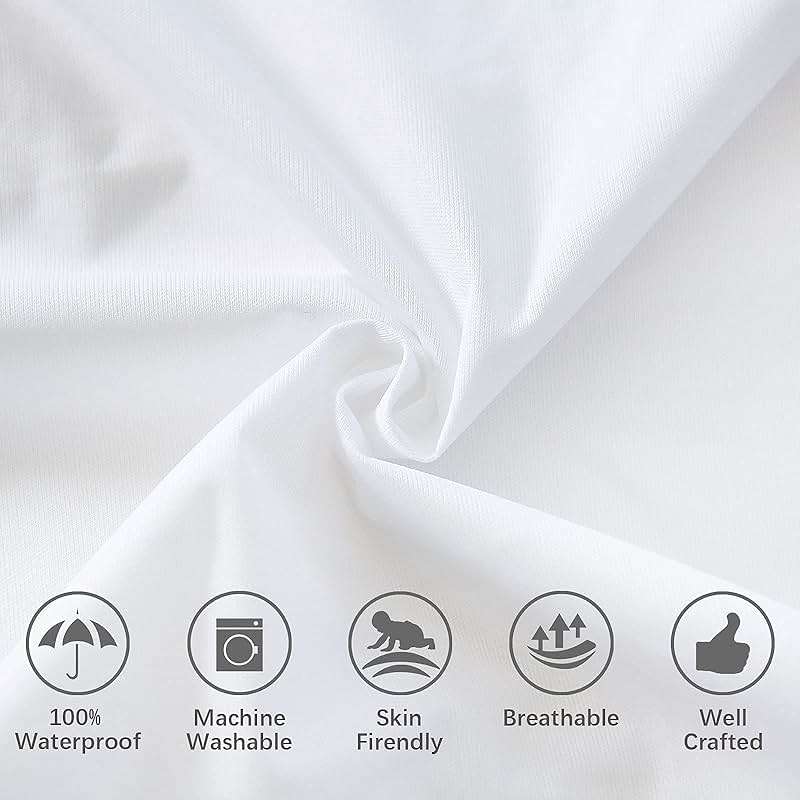 Pillow Protector 100% Waterproof & Noiseless Pillow Cover Pillow Protectors with Zipper Standard Size 2 Pack 20 x 26 Inches Pillow Cases Machine Washable - Image 5