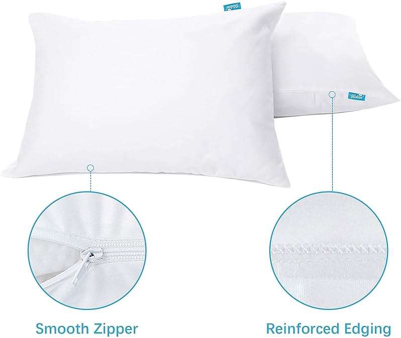 Pillow Protector 100% Waterproof & Noiseless Pillow Cover Pillow Protectors with Zipper Standard Size 2 Pack 20 x 26 Inches Pillow Cases Machine Washable - Image 6