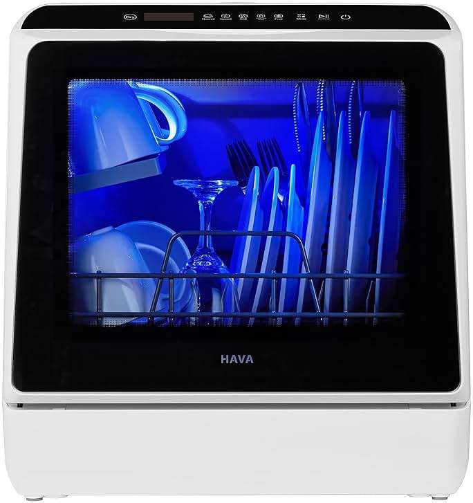 HAVA Countertop Dishwasher, 6 Programs Portable Dishwashers with 5L Built-in Water Tank, No Hookup Needed, Baby Care & Air-Drying Function for Apartments and RVs - Image 1