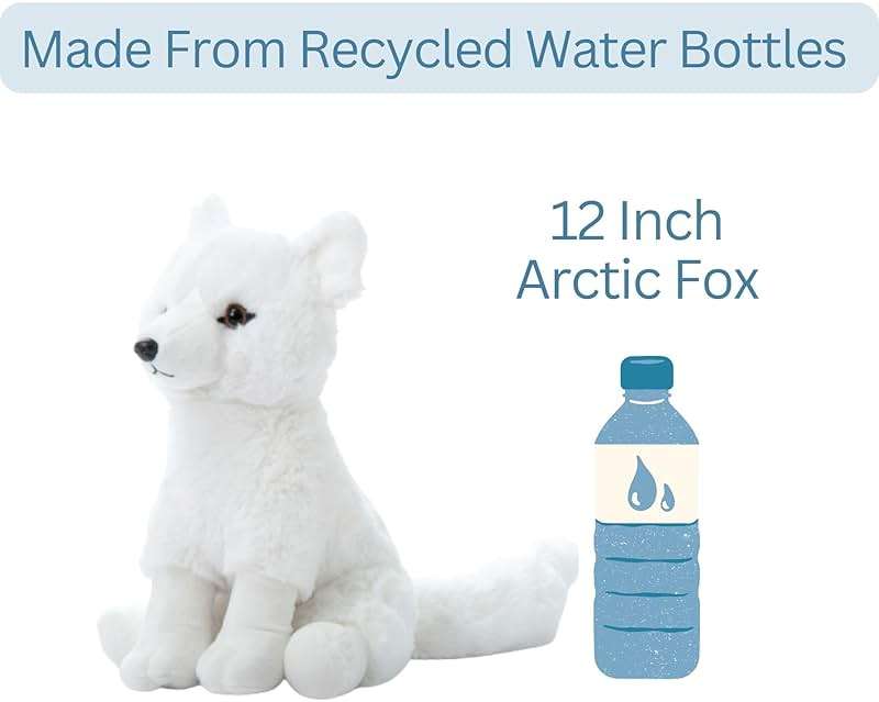 The Petting Zoo Arctic Fox Stuffed Animal, Gifts for Kids, Wild Onez Zoo Animals, Arctic Fox Plush Toy 12 inches - Image 8