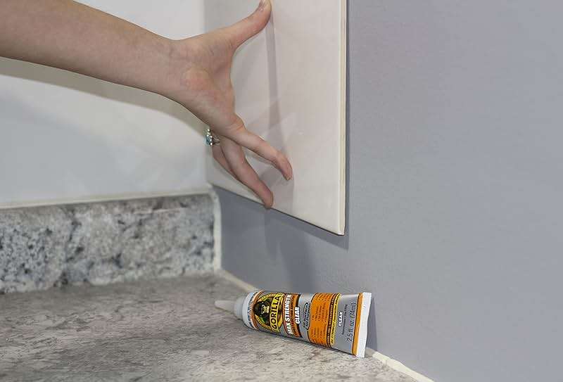 Gorilla Max Strength Construction Adhesive, 2.5 oz (Pack of 1), Clear, Waterproof for Quick Fixes Touch Ups, Bonds Wood Metal Glass Tile Stone Drywall, Indoor Outdoor Gap-Filling Paintable - Image 7