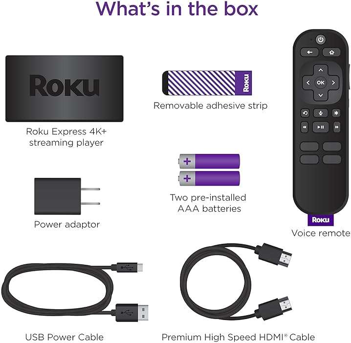 Roku Express 4K+ | Roku Streaming Device 4K/HDR with Voice Remote, Free & Live TV - Image 5