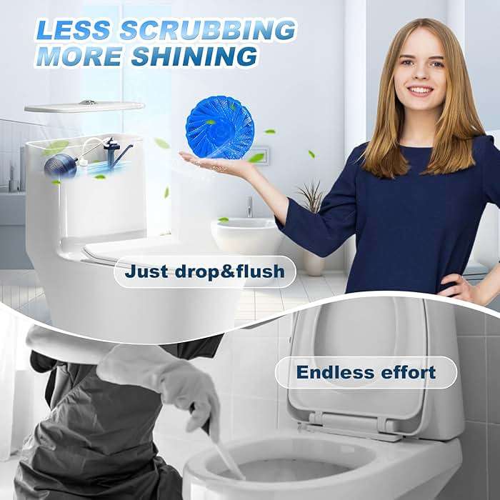 KIISIISO Toilet Bowl Cleaner Blue Tablets 18 Pack, Slow-Dissolving Automatic Bowl & Tank Cleaner, Septic Safe & Plumbing Friendly for Bathroom Toilet Cleaning, Prevents Tough Stains - Image 4