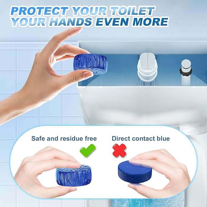 KIISIISO Toilet Bowl Cleaner Blue Tablets 18 Pack, Slow-Dissolving Automatic Bowl & Tank Cleaner, Septic Safe & Plumbing Friendly for Bathroom Toilet Cleaning, Prevents Tough Stains - Image 5