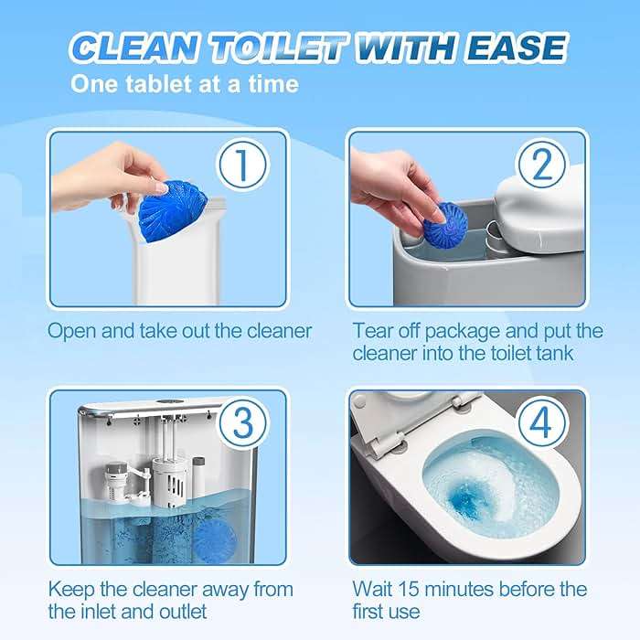 KIISIISO Toilet Bowl Cleaner Blue Tablets 18 Pack, Slow-Dissolving Automatic Bowl & Tank Cleaner, Septic Safe & Plumbing Friendly for Bathroom Toilet Cleaning, Prevents Tough Stains - Image 6