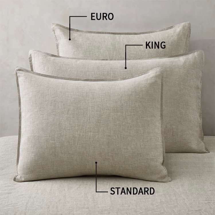 ATLINIA 100% Linen Pillowcases Set of 2, Standard Size 20" x 26" Pillow Case, Linen Pillow Sham - Image 2