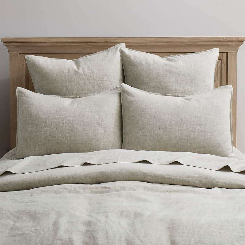 ATLINIA 100% Linen Pillowcases Set of 2, Standard Size 20" x 26" Pillow Case, Linen Pillow Sham - Image 5