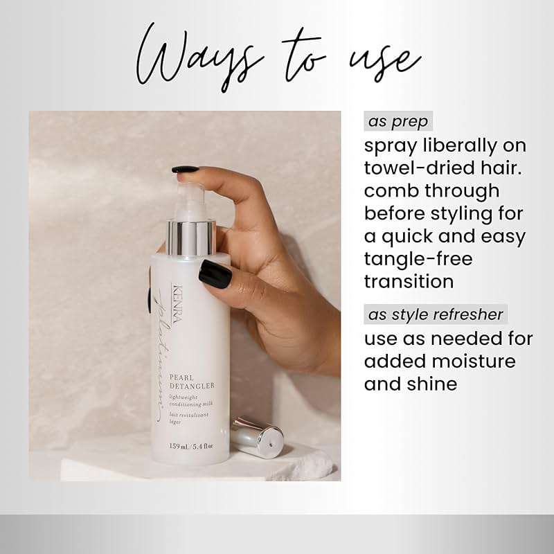 Kenra Platinum Pearl Detangler | Lightweight Conditioning Milk - Image 4