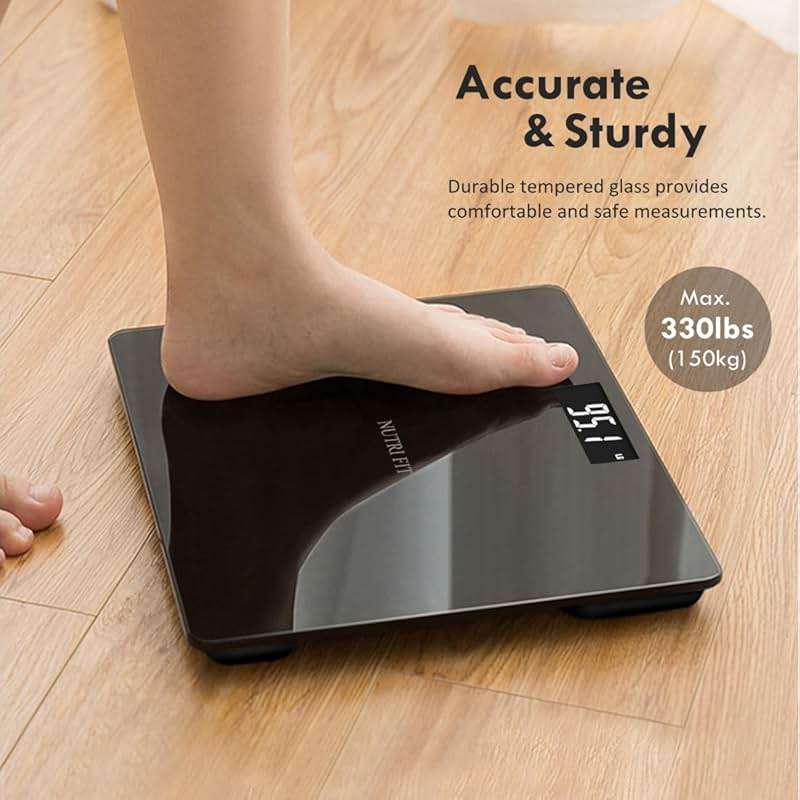 NUTRI FIT Digital Bathroom Scale for Body Weight, Bath Scale for Accurate Weight Watching with Large LCD Display, Most Accurate for The Elderly Safe Home Use, 330 lbs - Image 3