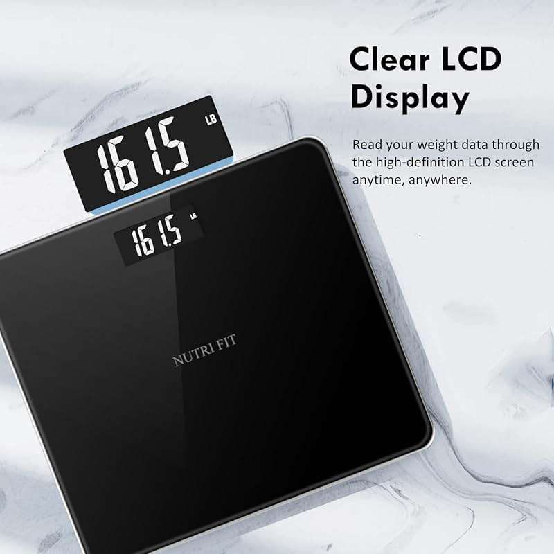 NUTRI FIT Digital Bathroom Scale for Body Weight, Bath Scale for Accurate Weight Watching with Large LCD Display, Most Accurate for The Elderly Safe Home Use, 330 lbs - Image 4