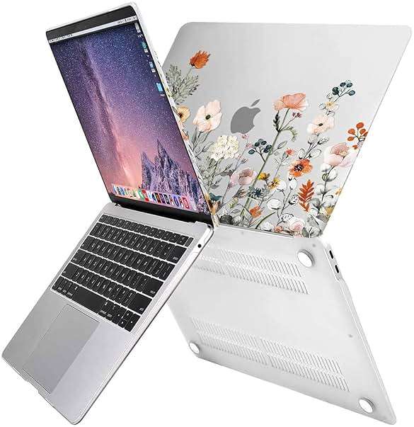 MOSISO Compatible with MacBook Air 13 inch Case 2022 2021 2020 2019 2018 Release A2337 M1 A2179 A1932 Retina Display, Plastic Garden Flowers Hard Shell&Keyboard Cover&Screen Protector, Transparent - Image 4