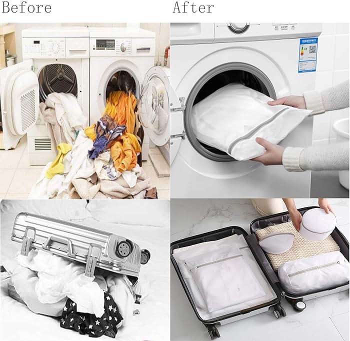 Habychoi Mesh Laundry Bags - 9pcs Premium Zippered Fine Mesh Laundry Bags Set, Delicate & Lingerie Washing Organizer - Image 5