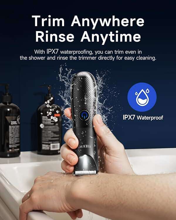 Manscape Trimmer for Men - No Nicks Electric Razor-Shaver for Balls/Pubic/Groin/Legs/Chest Hair Removal w/Light & Ceramic Blade, IPX7 Waterproof Full Body Hair Groomer USB-C Charging, Gifts for Men - Image 5