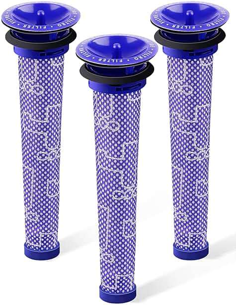 3Pack Pre Filters Replacement for Dyson - Vacuum Filter Compatible with Dyson V6 V7 V8 DC59 DC58 Replaces Part 965661 01 (3 Pack) - Image 1