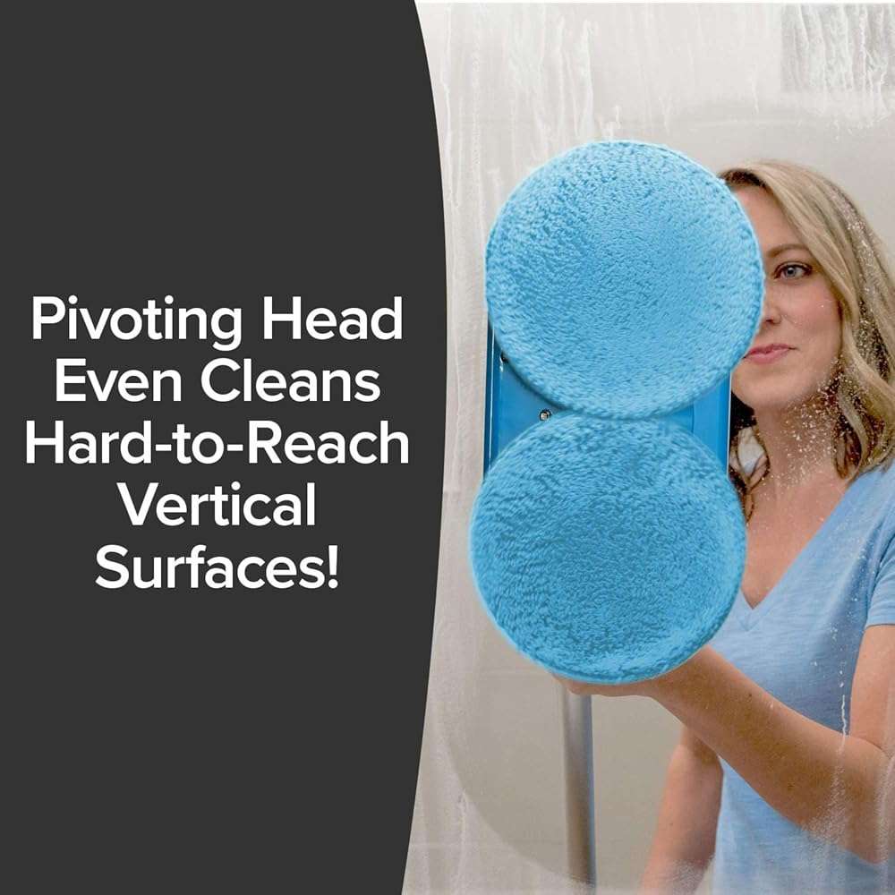 Original As Seen On TV Floor Police Mop with Motorized Dual Spinning Mopheads & 6 Unique Cleaning Pads by BulbHead, Lightweight, Rechargeable & Cordless, Great Hardwood Floor and Tile Cleaner - Image 10