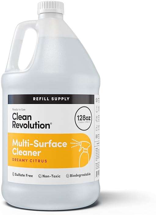 Clean Revolution Multi Surface Cleaner Refill Supply, Non-Toxic, Eco-Friendly & Plant-Based, Ready to Use, Dreamy Citrus, 128 Fl Oz (1 Gallon) - Image 1