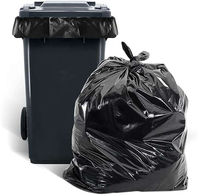 EDI Black Trash Can Liners, Large Heavy Duty Trash Bags, 45-Gallon Capacity, 48" x 40", 16-Micron (200 Count) - Image 8