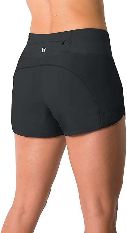 Tough Mode Womens 3" Lightweight Running WOD Volleyball Shorts Workout Mesh Liner Zip Pocket - Image 3