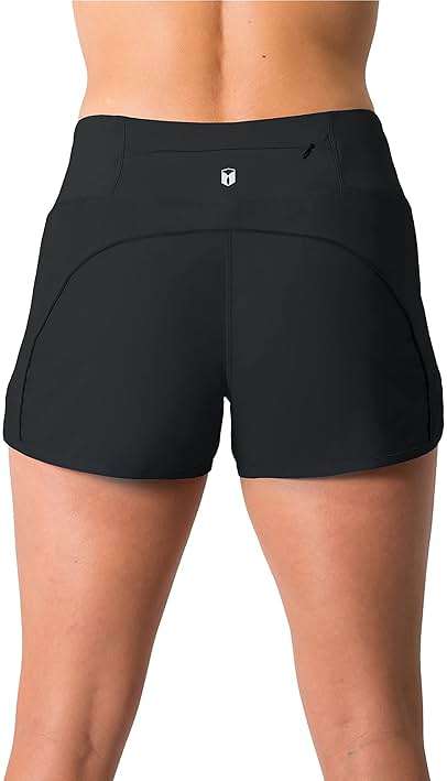 Tough Mode Womens 3" Lightweight Running WOD Volleyball Shorts Workout Mesh Liner Zip Pocket - Image 4
