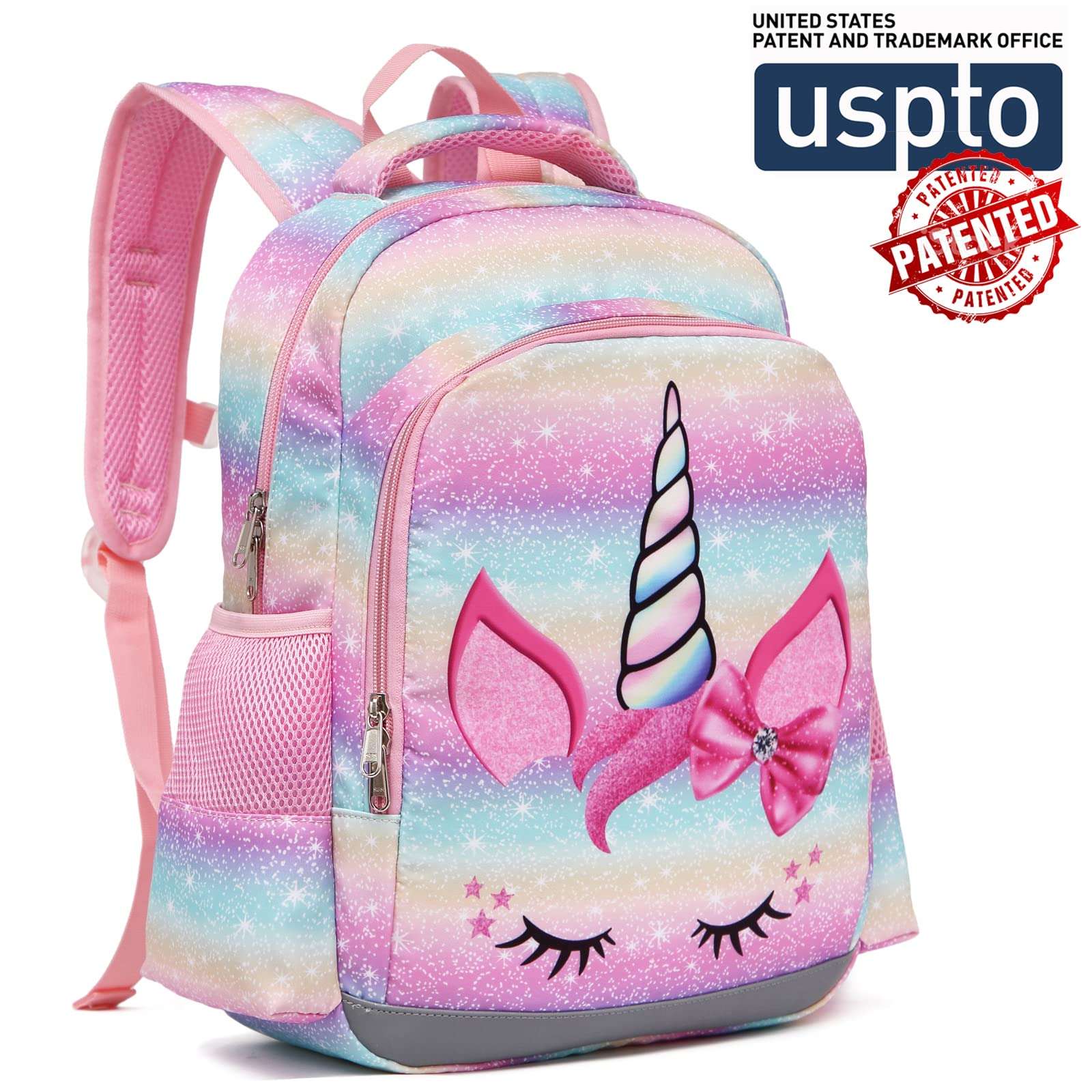 Octsky Backpack for Girls, Kids backpacks Preschool Kindergarten Bookbag Cute Lightweight With Chest Strap and Lunchbox (Unicorn) - Image 4