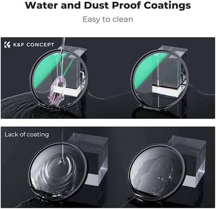 K&F CONCEPT 77mm Black Diffusion 1/8 Filter Mist Cinematic Effect Lens Filter with 28 Multi-Layer Coatings Waterproof/Scratch Resistant for Video/Vlog/Portrait Photography (Nano-X Series) - Image 5