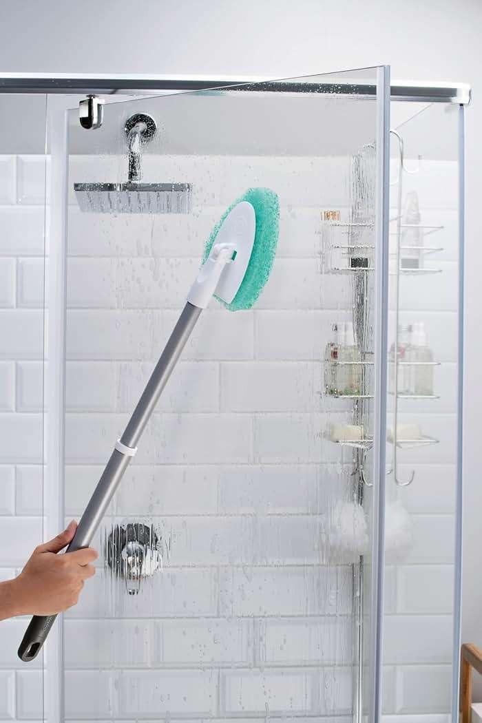 Scotch-Brite Extendable Tub & Tile Scrubber Kit, Includes 1 Handle and 3 Non-Scratch Scrubber Pads - Image 8