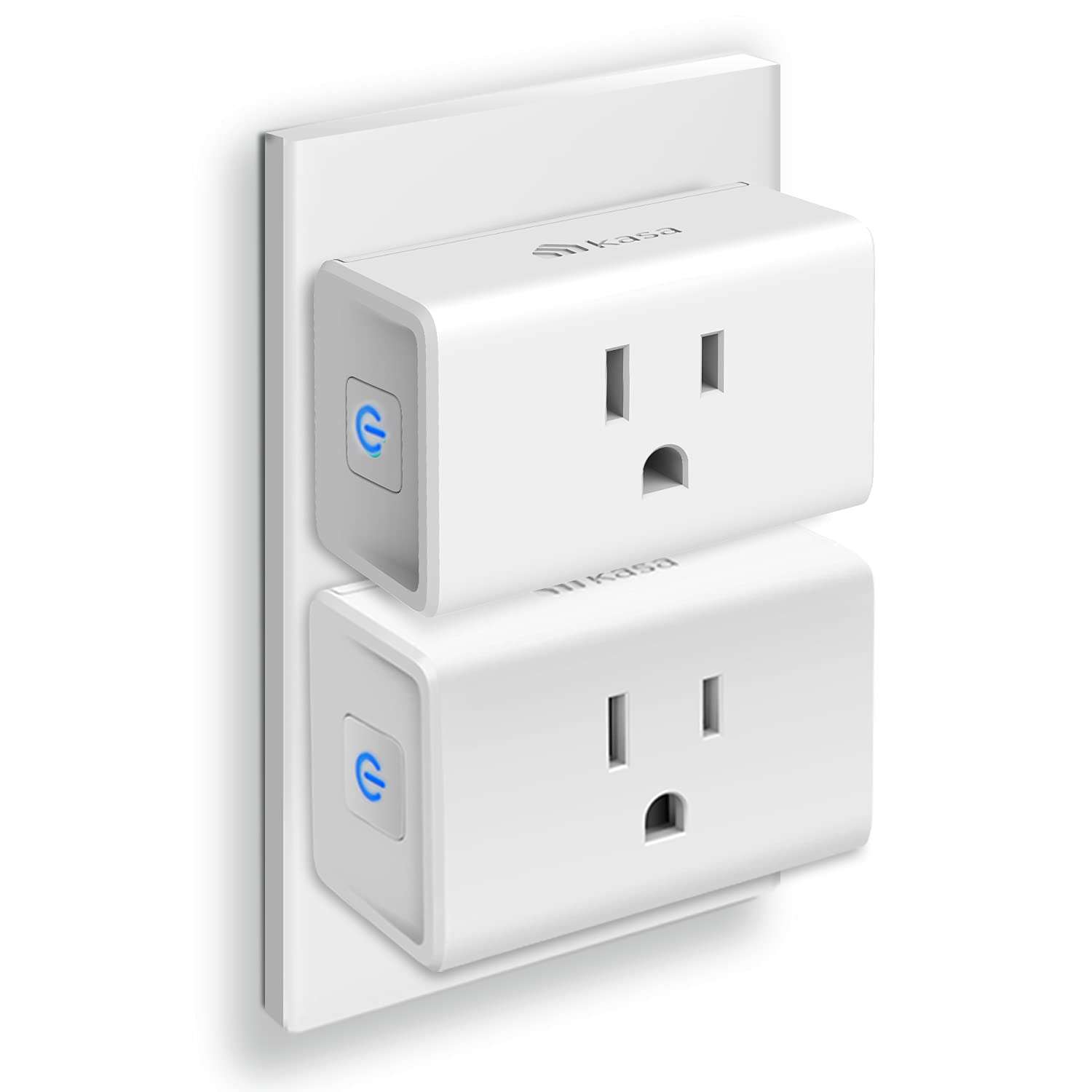 Kasa Smart Plug Ultra Mini 15A, Smart Home Wi-Fi Outlet Works with Alexa, Google Home, No Hub Required, UL Certified, 2.4G WiFi Only, 2 Count (Pack of 1)(EP10P2) , White - Image 1