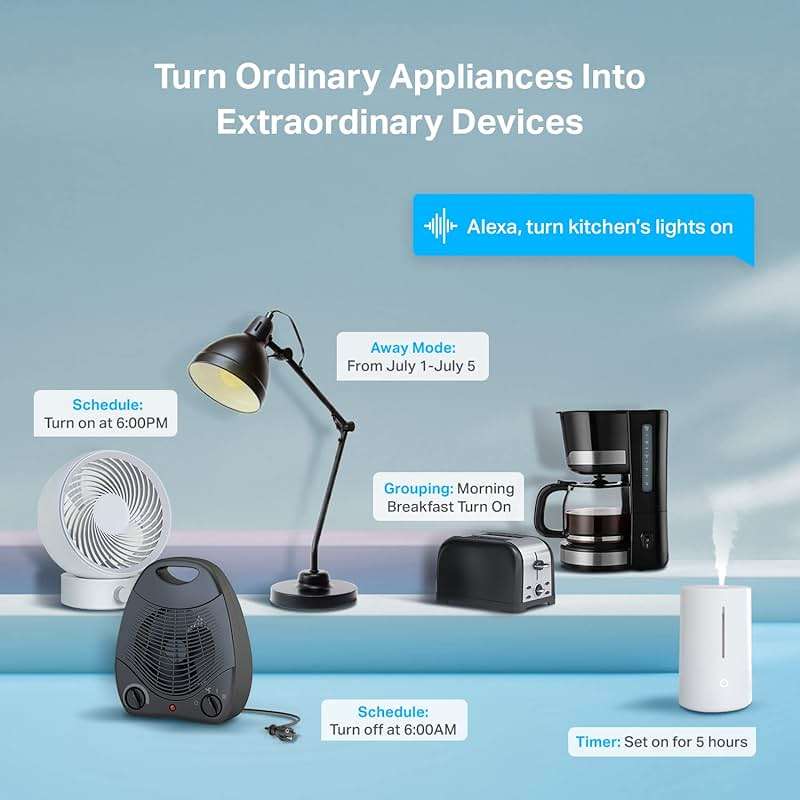 Kasa Smart Plug Ultra Mini 15A, Smart Home Wi-Fi Outlet Works with Alexa, Google Home, No Hub Required, UL Certified, 2.4G WiFi Only, 2 Count (Pack of 1)(EP10P2) , White - Image 4