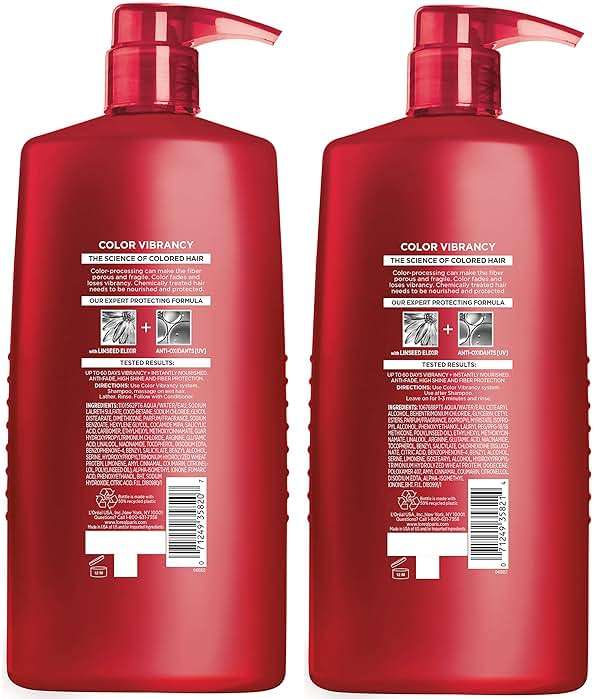 L'Oreal Paris Elvive Color Vibrancy Protecting Shampoo and Conditioner Set for Color Treated Hair, 28 Fl Oz (Set of 2) - Image 2