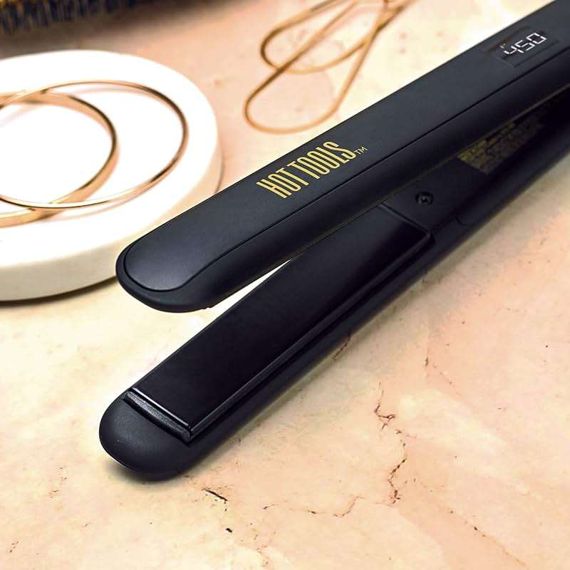 Hot Tools Pro Signature Ceramic + Tourmaline Flat Iron for Sleek Results, 1 Inch Plates - Image 7