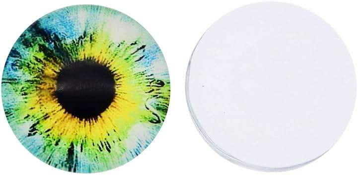 Julie Wang 8MM 100PCS Dragon Glass Cabochon Eyes for Miniature Models, Clay Sculpting, Fantasy Art Props, DIY Craft Findings About 0.31inches - Image 5