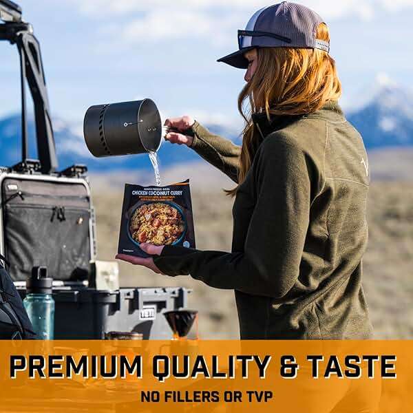 Peak Refuel Chicken Coconut Curry | Freeze Dried Backpacking and Camping Food | Amazing Taste & Quality | High Protein | Real Meat | Quick Prep (2 Serving Pouch) - Image 4