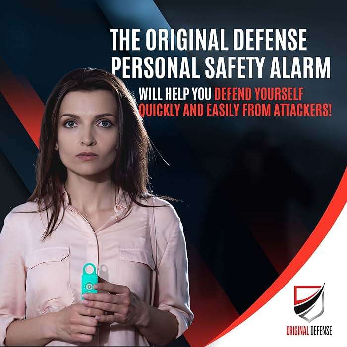 Original Defense® Siren Self-Defense Alarm (Mint) - 130 dB Keychain Alarm with LED Strobe Light for Women, Children, and Elderly - Police Recommended - Image 4